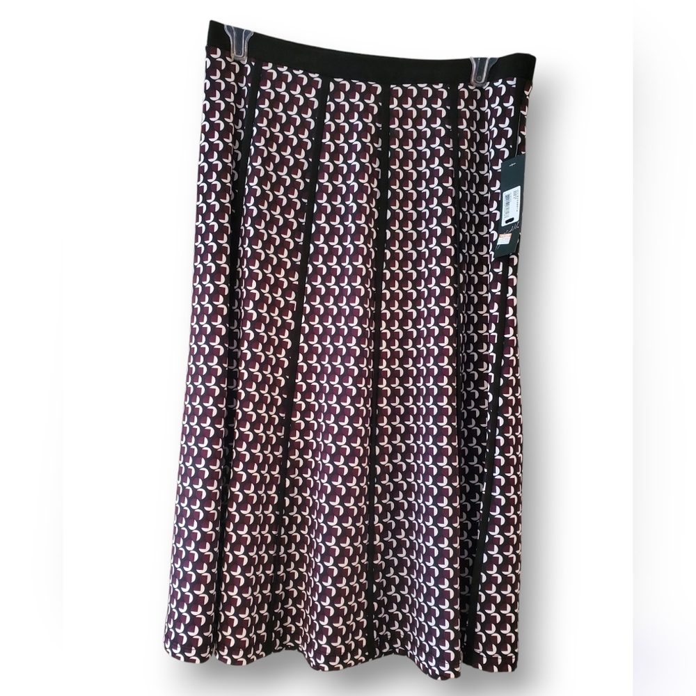 GNW NWT Skirt Flair Black White Red Womens Size S - Picture 2 of 9
